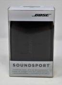 A boxed as new Bose SoundSport Charging Case in Black (Box sealed).