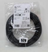 Two as new IFM Electronic EVC003 M12 10M Sensor Cables and an as new Murr Elektronik 7000-88011-