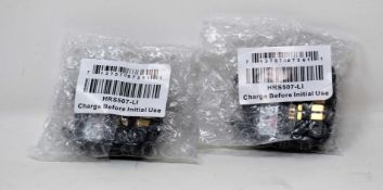 Two as new GTS HRS507-Li 3.7V 2000mAh 7.4Wh Li-Ion rechargeable replacement batteries for Motorola