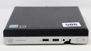 SOLD FOR PARTS: A pre-owned HP ProDesk 400 G4 Desktop Mini PC with Intel Pentium Gold G5400T and 4GB