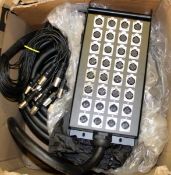 COLLECTION ONLY: An as new Pulse 32 Way 24/8 XLR Multicore 30m Stage Box (No Box).