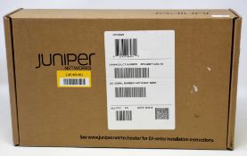 A boxed as new Juniper QFX-QSFP-DAC-1M QSFP+ to QSFP+ Ethernet Direct Attach Cable (Box sealed).