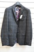 An as new Ted Baker charcoal check suit jacket (44 Reg - RRP £153).