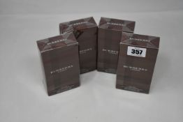 Four boxed as new Burberry London For Men eau de toilette (100ml).