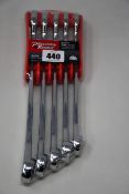 An as new MAC Tools Precision Torque SCLM5PT 5-piece Metric Combination Wrench Set.