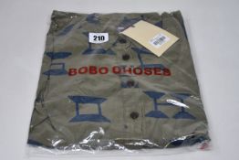 Four as new Bobo Choses all over shirt dresses (XS, S, M, L).