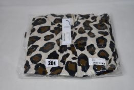 Three as new Closet London beige leopard print high neck front slit dresses (UK 14 - RRP £59 each).