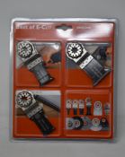 Five sealed as new FEIN Starlock 6-Piece Best of E-Cut tool attachments for wood and metal.