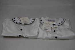 Ten girls as new Rachel Riley London Heart embroidered blouses (2 x 6m, 2 x 12m, 2 x 18m, 2Y, 3Y,