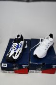 Two pairs of as new Reebok Zig Kinetica Concept_Tpe trainers (UK 7, 7.5).