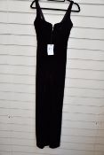 An as new Galvan Velvet Eclipse jumpsuit in aubergine (Size 42 - RRP £1.095).