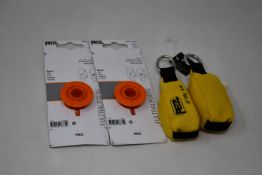 Four as new Petzl Jet throw weight (350g), five as new Petzl Jet throw weight (250g) and four as new