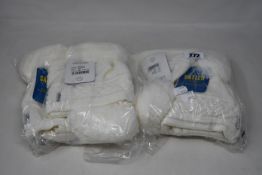 Six children's as new Satila Malva hats in off-white (Sizes 45 and 49).