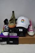 A pair of as new Converse Chuck Taylor All Star High Pride sneakers (UK 8.5 - mark on of right