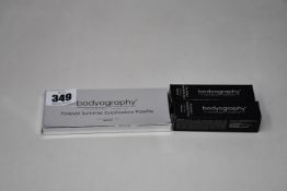 A boxed as new Bodyography Forever Summer Eyeshadow Palette and twelve boxed as new Bodyography
