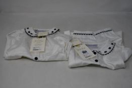 Ten girls as new Rachel Riley London Heart embroidered blouses (2Y, 3Y, 4y, 5Y, 2 x 6Y, 7Y, 2 x