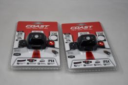 Six sealed as new Coast FL19 Wide angle Head Torches.