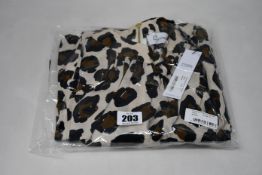 Three as new Closet London beige leopard print high neck front slit dresses (UK 16 - RRP £59 each).