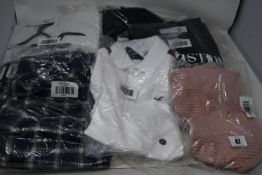 Six items of as new Hollister clothing; faux leather jacket (S - RRP £59), hoodies (M - RRP £39),