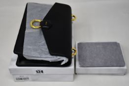 An as new JW Pei Envelope crossbody bag in black (RRP £45) and four JW Pei Quinn leather zipped card