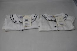 Ten girls as new Rachel Riley London Heart embroidered blouses (2Y, 3Y, 4y, 5Y, 2 x 6Y, 2 x 7Y, 2