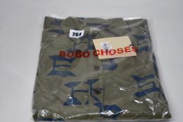 Four as new Bobo Choses all over shirt dresses (2 x S, 2 x M).