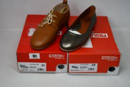 Two pairs of as new Pikolinos shoes; Calabria W9k (EU 39 - RRP £65) and Cullera W4H (EU 39 - RRP £