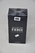 A boxed as new 296ml bottle of Abercrombie and Fitch Fierce eau de cologne.