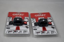 Six sealed as new Coast FL19 Wide angle Head Torches.