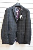 An as new Ted Baker charcoal check suit jacket (50 Reg - RRP £153).