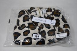 Three as new Closet London beige leopard print high neck front slit dresses (UK 14 - RRP £59 each).