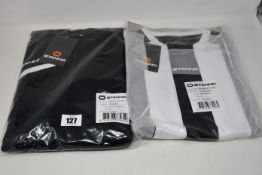 Four as new Stanno Prestige half zip tops (M - RRP £24), five Stanno Brighton striped tops (S -