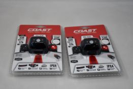 Six sealed as new Coast FL19 Wide angle Head Torches.