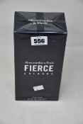 A boxed as new 296ml bottle of Abercrombie and Fitch Fierce eau de cologne.