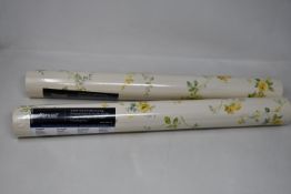 Twelve rolls of Norwall pre-pasted Rose Garden wallpaper RG35715 (10m x 52.8cm).