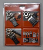 Five sealed as new FEIN Starlock 6-Piece Best of E-Cut tool attachments for wood and metal.