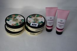 A collection of Body Shop items to Include 4 x 200ml Warm Vanilla Body Butter and 7 x 125ml
