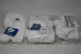 Nine children's as new Satila Minnie hats in white (Sizes 37 and 39).