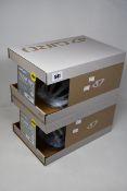 Two women's boxed as new Giro Vasona MIPS Universal Fit (50-57cm) Cycling Helmets in matte white.