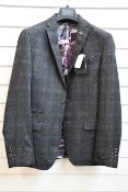 An as new Ted Baker charcoal check suit jacket (46 Reg - RRP £153).