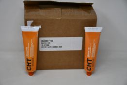 Ten boxed as new CHT Silcoset 158 (Thixotropic, black acetoxy silicone sealant).
