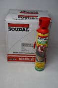 Twelve Soudal Soudafoam Gap Filler (750ml, 09/22), Gun Grade (Duravalve).