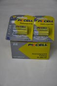 Six as new boxes of twelve x four packs of PKCell NI-MH AA 1300mAh Rechargeable batteries.