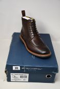 A pair of as new Steptronic Liverpool dark brown waxed boots (EU 41).