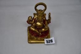 Thirty six as new decorative gold and red 14cm Ganesh statues (GAN06).