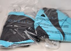 Two youths as new O'Neill Reactor 2 3/2 back zip full wetsuits (Age 12 - RRP £60 each).