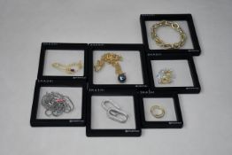 Seven assorted Shashi jewellery items to include earrings, ring, necklace and bracelet.
