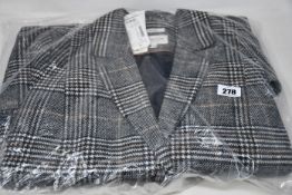 A women's as new Tom Tailor My True Me checked coat (UK 12 - RRP €120).