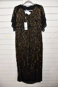 An as new Studio 8 by Phase Eight Hermosa maxi dress in black/gold (UK 24 - RRP £325).