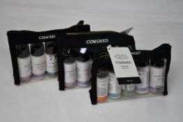 Eight Cowshed travel sets (8 x 5 x 30ml).